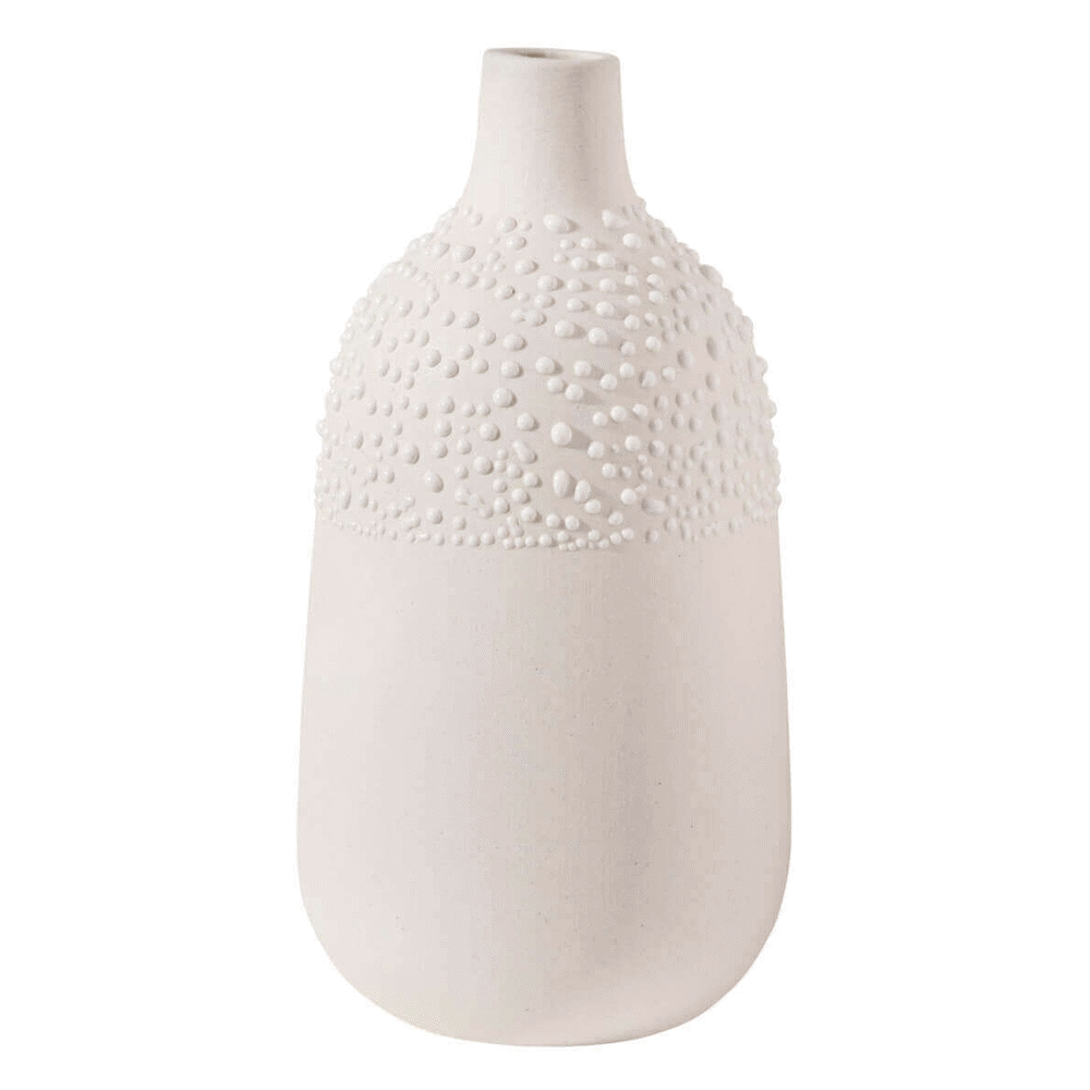 Rader White Pearl Vase Tall